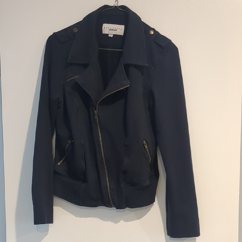 Women's Cropped Moto-style Jacket